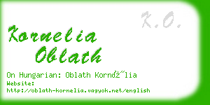 kornelia oblath business card